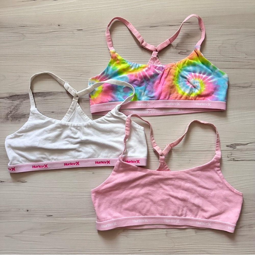 Hurley Girls' Colorful Bralette Set